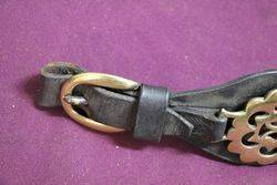 Set Of 4 Horse Brasses On Leather Strap 