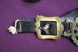 Set Of 4 Horse Brasses On Leather Straps 