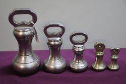 Set Of 5 Victorian Bell Weights  