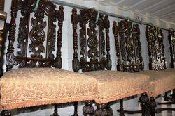 Set Of 6 19th Century Baronial Carved chairs 
