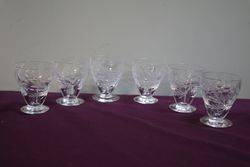 Set Of 6 Glass 