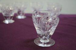 Set Of 6 Glass 