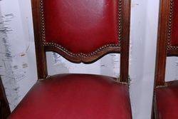 Set Of 6 Leather Backed Chairs