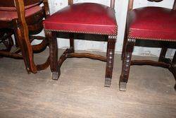 Set Of 6 Leather Backed Chairs