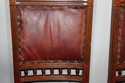 Set Of 7 Leather Back chairs