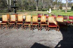 Set Of 8 Barley twist Oak Chairs