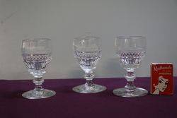 Set Of  3 Glass 