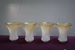 Set Of  Vintage Glass Lamp Shades  