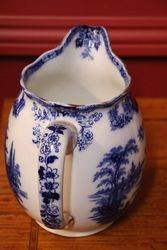 Set of 3 Royal Doulton Flow Blue Madras Jugs 