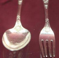 Sheffield Silver Fork and Spoon c1898