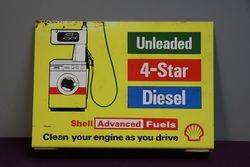 Shell Advanced Fuels Double Sided Petrol Station Wall Mount Sign