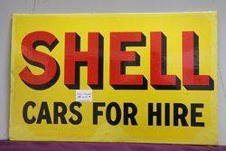 Shell Cars For Hire Double Sided Enamel Sign 