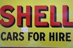 Shell Cars For Hire Double Sided Enamel Sign 