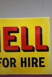 Shell Cars For Hire Double Sided Enamel Sign 