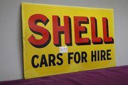 Shell Cars For Hire Double Sided Enamel Sign 