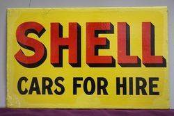 Shell Cars For Hire Double Sided Enamel Sign 