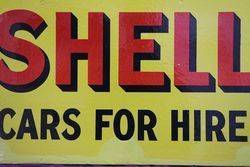 Shell Cars For Hire Double Sided Enamel Sign 