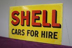 Shell Cars For Hire Double Sided Enamel Sign 