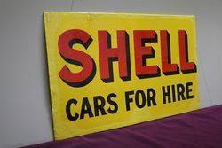 Shell Cars For Hire Double Sided Enamel Sign 