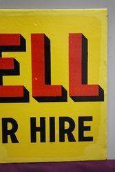 Shell Cars For Hire Double Sided Enamel Sign 