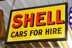 Shell Cars For Hire Double Sided Enamel Sign 