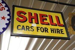 Shell Cars For Hire Double Sided Enamel Sign 