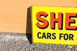 Shell Cars For Hire Enamel Advertising Sign