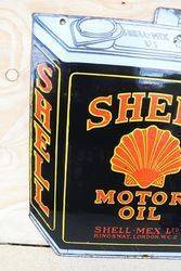 Shell Double Sided Enamel Advertising Sign in Can Shape  