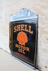 Shell Double Sided Enamel Advertising Sign in Can Shape  