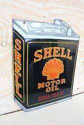 Shell Double Sided Enamel Advertising Sign in Can Shape  