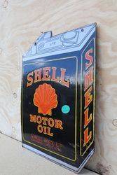 Shell Double Sided Enamel Advertising Sign in Can Shape  