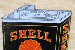 Shell Double Sided Enamel Advertising Sign in Can Shape  