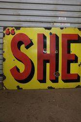 Shell Enamel Advertising Sign 