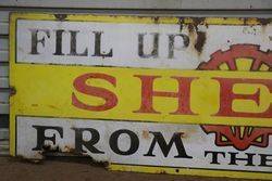 Shell Enamel Advertising Sign 