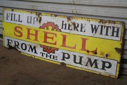 Shell Enamel Advertising Sign 