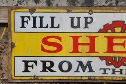 Shell Enamel Advertising Sign 