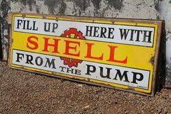 Shell Enamel Advertising Sign 