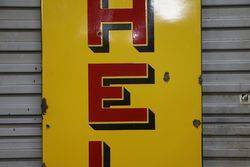 Shell Enamel Advertising Sign  