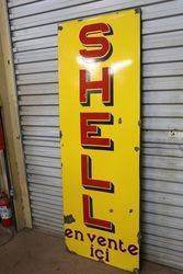 Shell Enamel Advertising Sign  