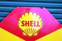 Shell Hex Enamel Sign
