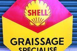 Shell Hex Enamel Sign