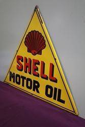 Shell Motor Oil Enamel Advertising Sign 