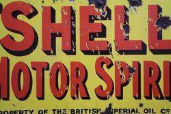 Shell Motor Spirit Double Sided Enamel Advertising Sign 