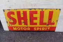 Shell Motor Spirit Enamel Advertising Sign 