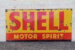 Shell Motor Spirit Enamel Advertising Sign 