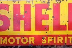 Shell Motor Spirit Enamel Advertising Sign 