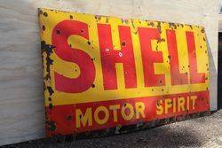 Shell Motor Spirit Enamel Advertising Sign 