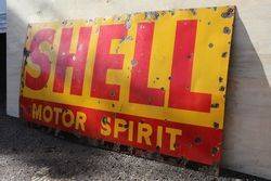 Shell Motor Spirit Enamel Advertising Sign 