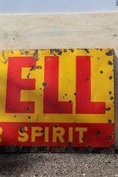 Shell Motor Spirit Enamel Advertising Sign 