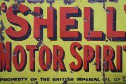 Shell Motor Spirit Enamel Advertising Sign 